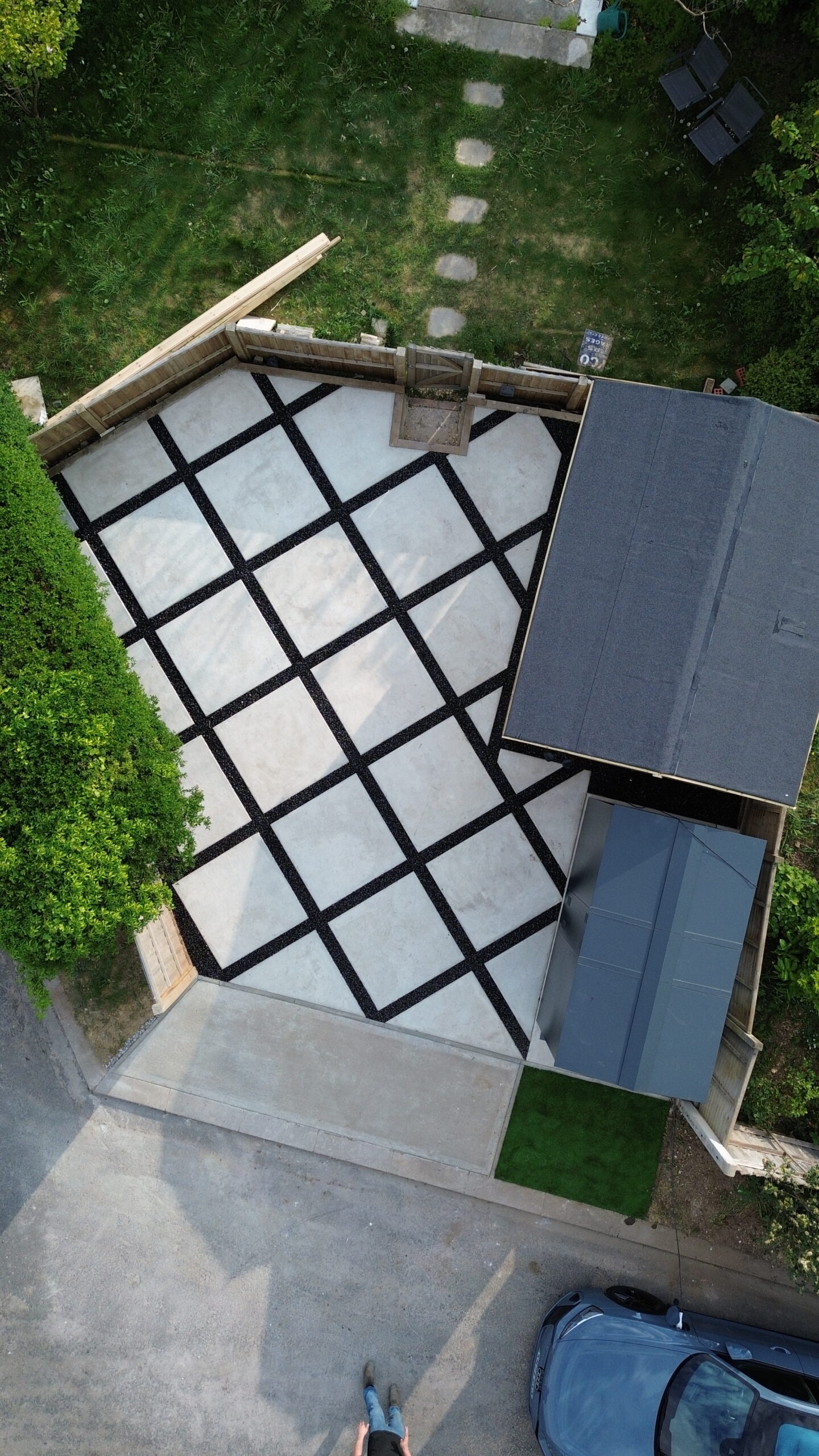 Geometric Panel Concrete Driveway — Hove, East Sussex